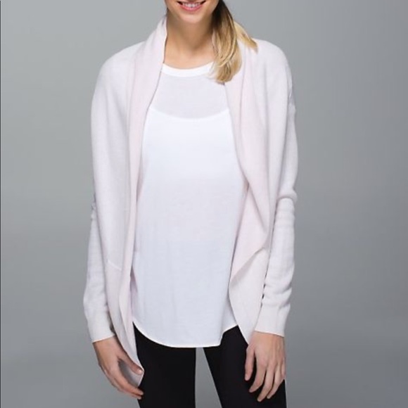 lululemon athletica Sweaters - Lululemon Cabin Yogi Wrap pink/nude size 8!